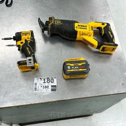 Dewalt 2 Pc Cordless Combo 1 Battery No Charger