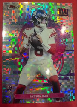 2025 Topps Finest Jaxson Dart RC #102 Uncommon X-Fractor Giants was