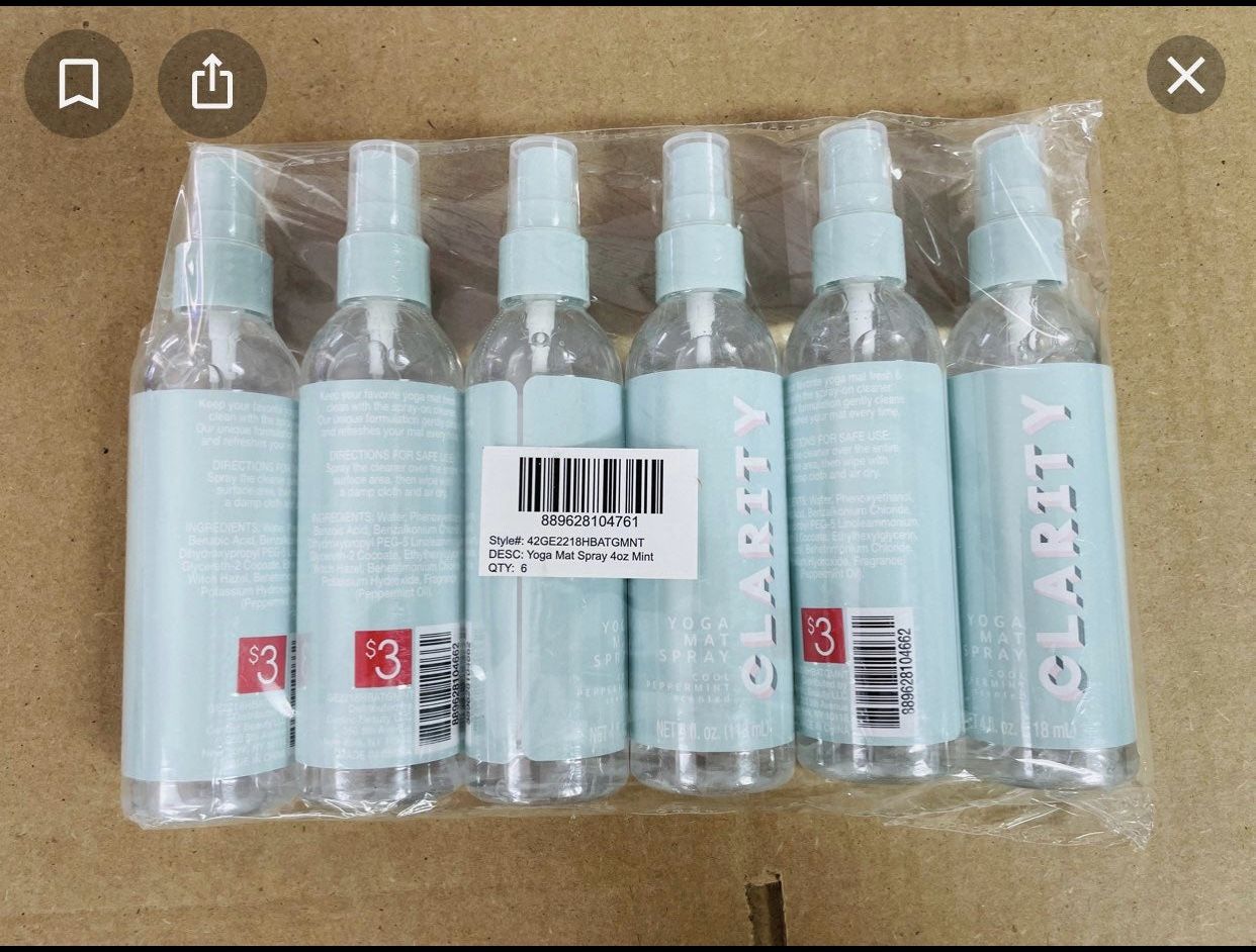 6 packs clarity yogo mat spray