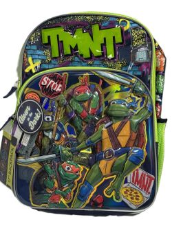 TMNT 17" 3D Glow In The Dark Backpack New
