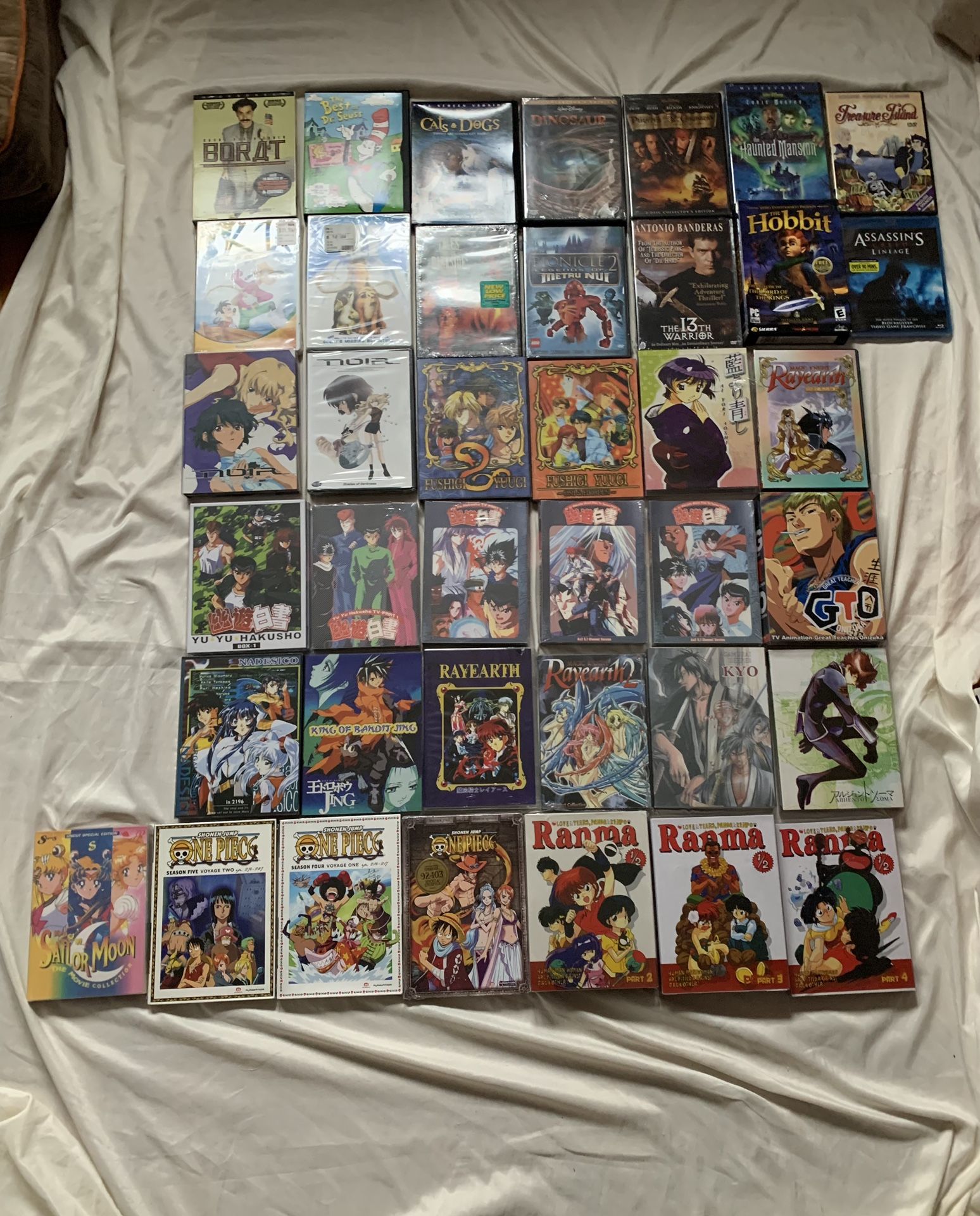 Lot Of 38 DVDs & 1 Game- Mostly Brand New, ANIME, DISNEY, more
