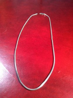 925 SILVER ROUNDED SNAKE CHAIN "18 INCH LENTH PREOWNED