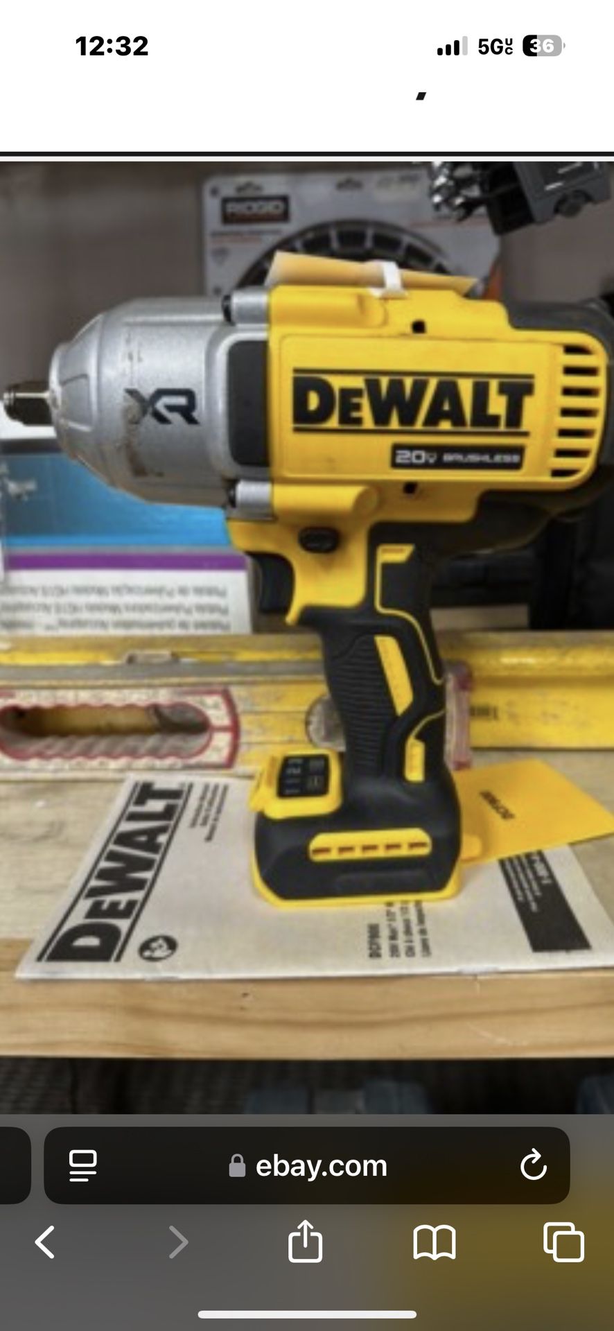 20V MAX Cordless 1/2 in. Impact Wrench (With 4ah Xr Battery Optional For $130)