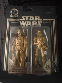 Star Wars Skywalker saga. Gold Vader and stormtrooper