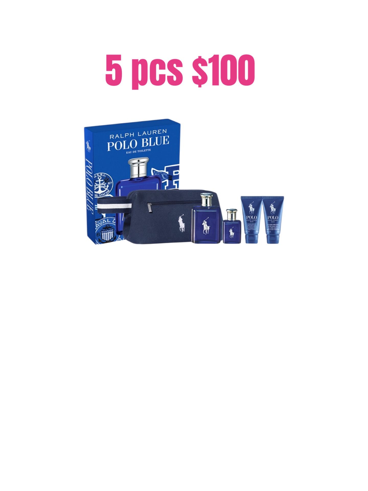 5 Pcs Polo Blue Eau De Toilette Fragrance Gift Set 💖💖💖firm Price ✅