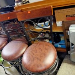 High Stool Leather Chairs