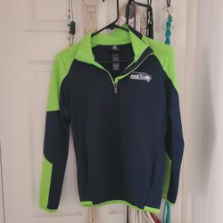 Seattle Seahawks Youth Quarter Zip Jacket Size 10/12