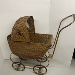 Stroller, Baby Doll, SAD, Antique Wicker, Lloyd