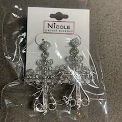 Silver Cross Earrings 
