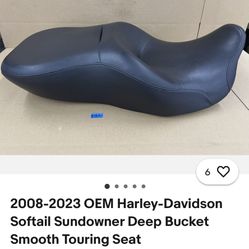 2008-2023 OEM Harley-Davidson Softail Sundowner Deep Bucket Smooth Touring Seat