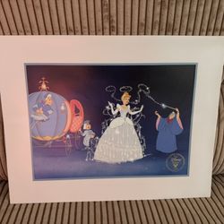Disney 1995 Cinderella Commemorative Lithograph 