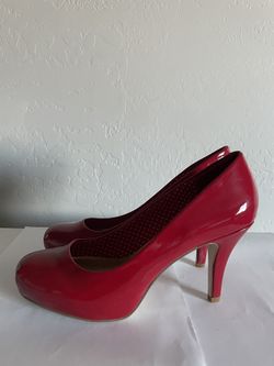 Madden Girl Red Pumps Shoes, Size:7 