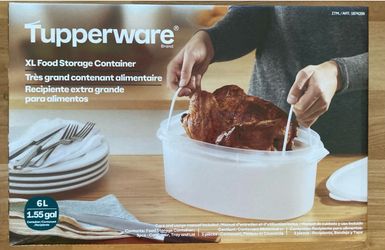New Tupperware XL 6L BPA Free Food Storage Container 3-piece Set Container Tray Lid