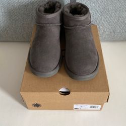 Ugg Ankle Classic Ultra Mini Boots Women 7  Gray