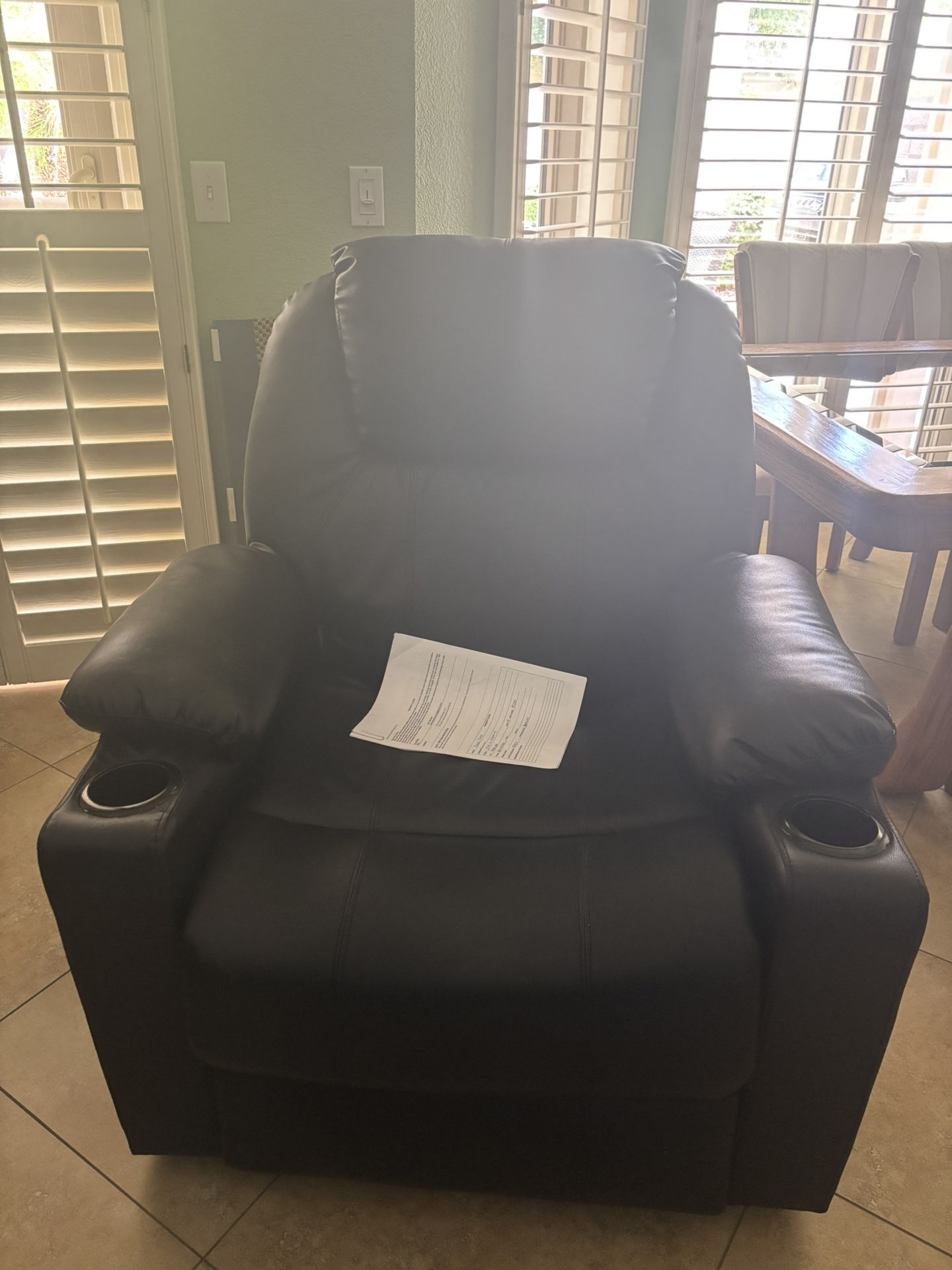 Black Reclining Chair