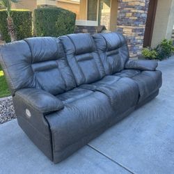 Leather Power Recliner Sofa