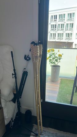3 Tiki Torches with Fuel