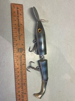 Vintage Large wood and plastic tail diving lure