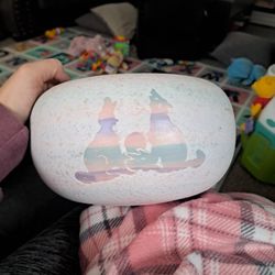 Unique Hand Made Wolf/outdoor Pottery Bowl