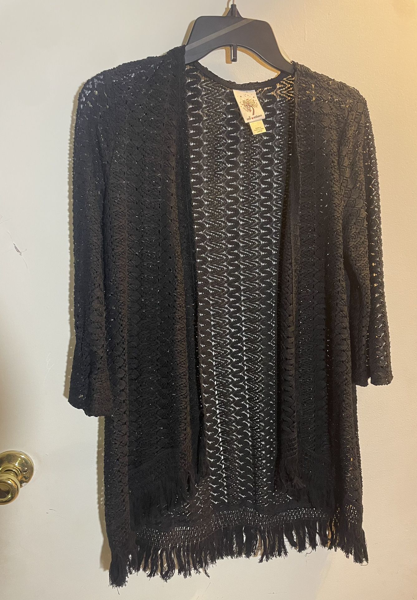 Woman’s Black Cardigan (Large)