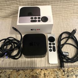 Apple TV 4K A2169 64 GB 2nd Gen, Remote A2540 W/power Cord, HDMI Cable- perfect