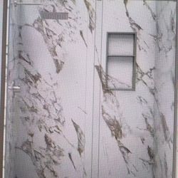 Carmel 32 inch by 60 inch by 84 inch solid composed Stone Alcove  Shower combo kit