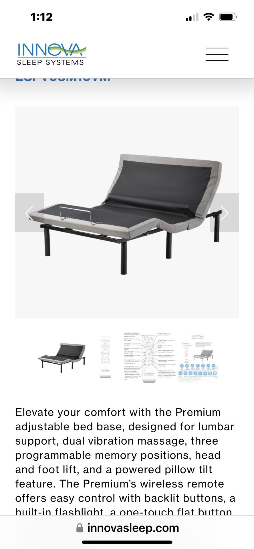 Queen Elevation Bed