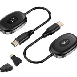 Wireless HDMI Transmitter and Receiver Kit 4K, Wireless HDMI Extender 2.4/5GHz Streaming Media Video/Audio/File,for Laptop, Camera, Cable Box, Netflix