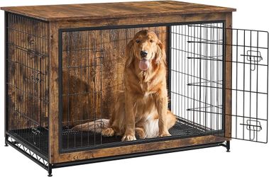 Dog Crate Furniture, 44.1" Side End Table, Modern Kennel for Dogs Indoor up to 80