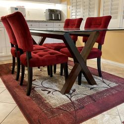 Glass Dining Table w/Chairs