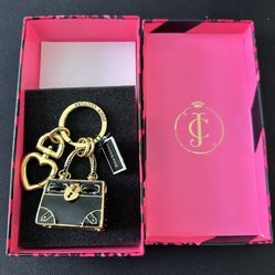 Juicy Couture Daydreamer Enamel Keychain Fob New w/ Tags And Box