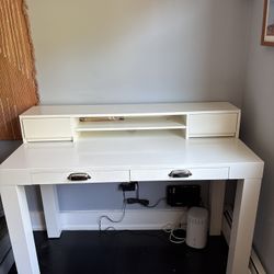 PBTeen White Desk With Hutch