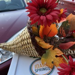 Wicker.  Horn.  Flowers 