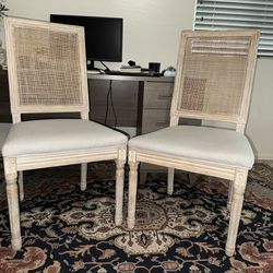 Dining Chairs - Farmhouse Style - Set Of 2
