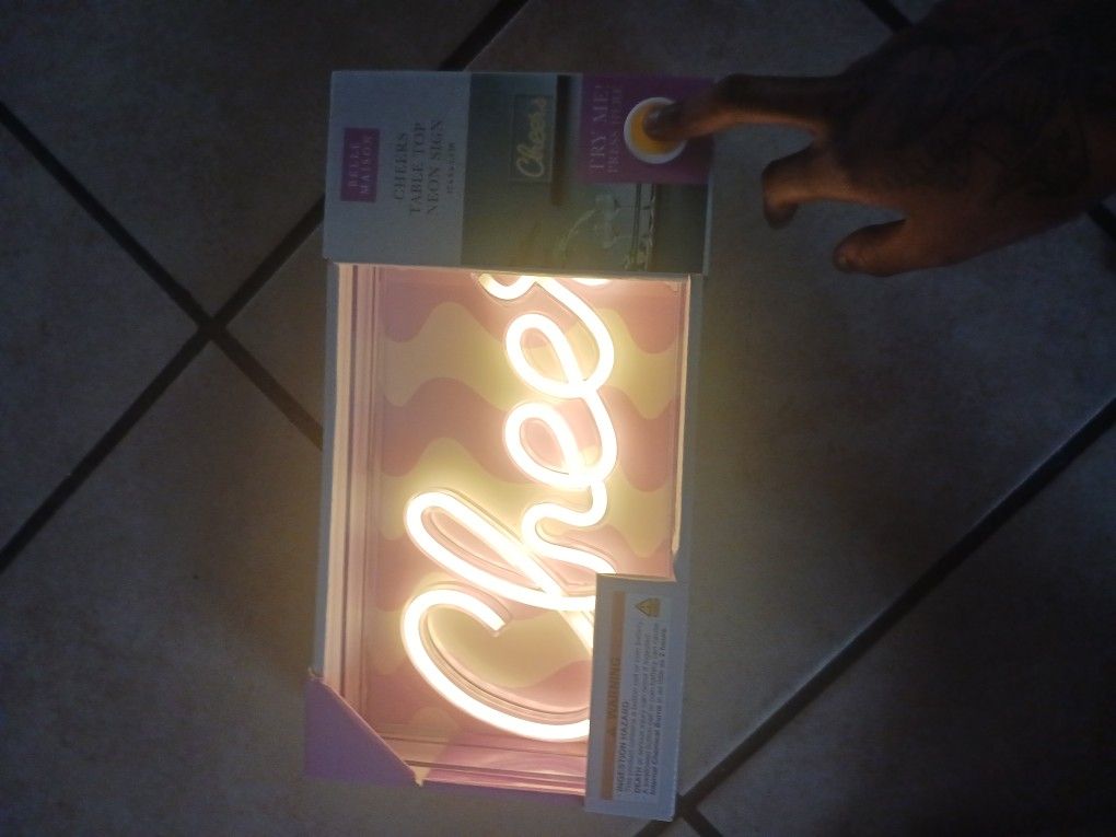 Cheers Table Top Neon Sign