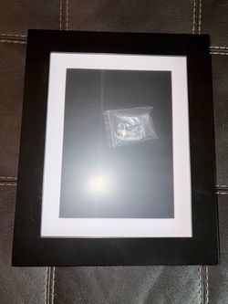 Black Wood Picture Frame with White Mat