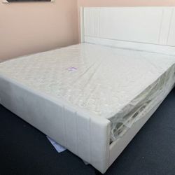 White Eking bed，$220