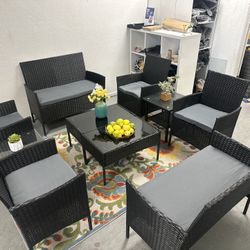 New Inbox 10pc Patio Set With Cushions(we Finance And Deliver)
