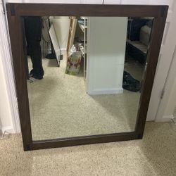 Brown Wood Mirror