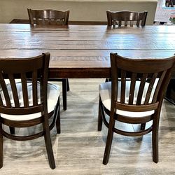 Pottery Barn Benchwright Extending Dining Table (86”-122"), Benchwright Bench And 6 Dining Chairs