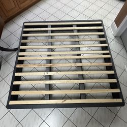 Foundation, King, Fabric: Charcoal Like New, Perfect Condition