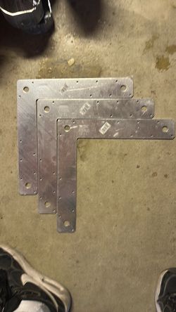 Metal L-Shaped Corner Bracket Plates – Set of 3