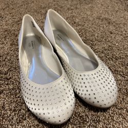 White Wedding Shoes Size 8