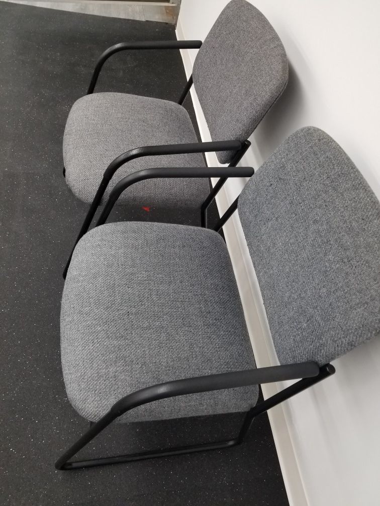 Gray office chairs