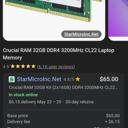 2x 16 G 3200 Ram