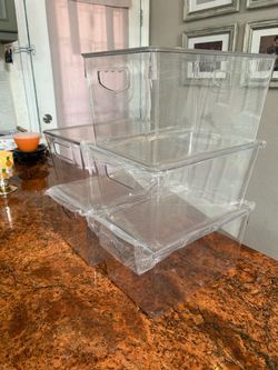 Clear Plastic Pantry Bins
