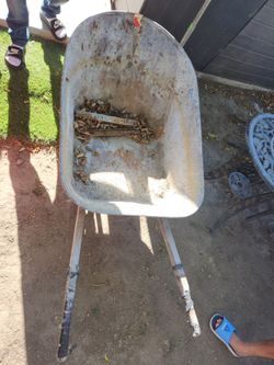 Metal wheelbarrow
