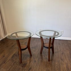 Glass Side Tables 