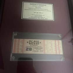 Elvis Concert Ticket 