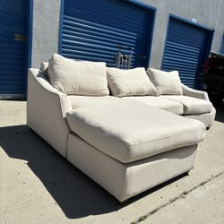 Beige Down Feather Sectional Couch 🛻Delivery Available🛻